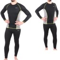 Herren Funktionsunterwäsche Kamo Hi-Tec Ski Unterwäsche Schwarz Grau BLACK/GREY