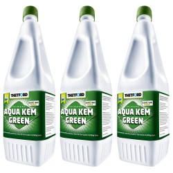 3x Sanitärflüssigkeit (8,20 € pro Liter) 1,5 L Aqua Kem Green von Thetford