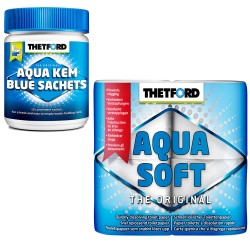 Sanitärzusatz Thetford Aqua Kem Blue Sachets+ Camping Toilettenpapier Aqua Soft