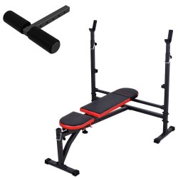 Hantelbank mit Hantelablage MH-Z133 Marbo-Sport mit Beinfixierung