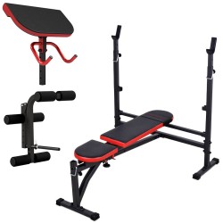 Multibank mit viel Zubehör MH-Z134 Marbo-Sport Hantelablage Curlpult Beinstrecker Beinbeuger