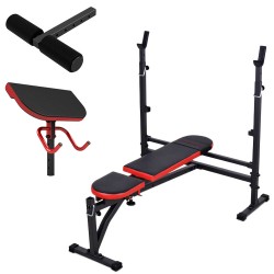 Multibank mit Hantelablage MH-Z136 Marbo-Sport inkl. Curlpult Beinklemme