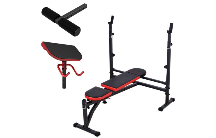 Multibank mit Hantelablage MH-Z136 Marbo-Sport inkl. Curlpult Beinklemme