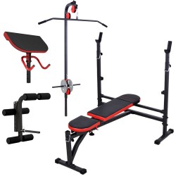 Multibank mit Latzug MH-Z142 Marbo-Sport Curlpult Beinstrecker + Hantelablage