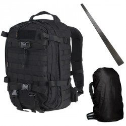 Taktischer Rucksack mit Zubehör Sparrow II 30L+Gestell+Regenhülle Schwarz