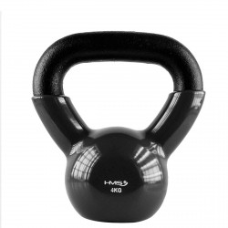 Kugelhantel Kettlebell 4 kg mit Vinyl-Bezug HMS