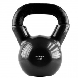 Kugelhantel Kettlebell 12 kg mit Vinyl-Bezug HMS