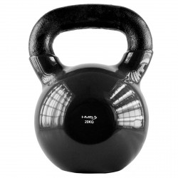 Kugelhantel Kettlebell 20 kg mit Vinyl-Bezug HMS