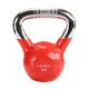 Kugelhantel Kettlebell 8 kg KTC08 mit Vinyl-Bezug und verchromtem Griff HMS