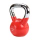 Kugelhantel Kettlebell 8 kg mit Vinyl-Bezug und verchromtem Griff HMS