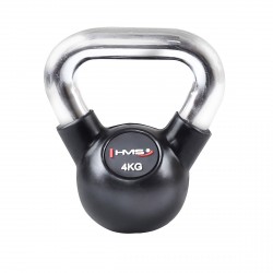 Gummierte Kettlebell mit Chromgriff KGC04 4 kg HMS