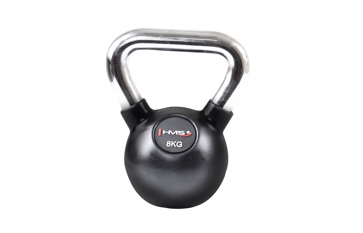 Gummierte Kettlebell mit Chromgriff KGC08 8 kg HMS
