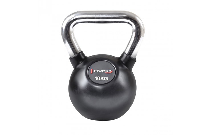 Gummierte Kettlebell mit Chromgriff KGC10 10 kg HMS