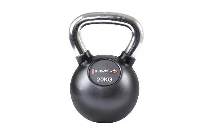 Gummierte Kettlebell mit Chromgriff KGC20 20 kg HMS