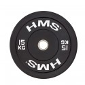 Olympische Gewichtscheibe mti Gummi-Bezug Black Bumper BBR15 15 kg HMS