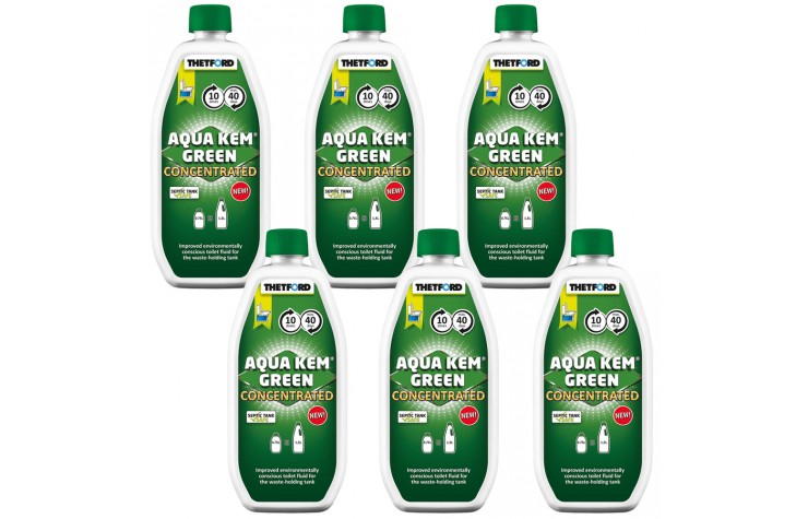 Set 6x Aqua Kem Green Concentrated Thetford 16.93 € pro Liter WC-Chemie konzentriert