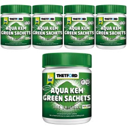 Set Thetford 5x Aqua Kem Green Sachets Fäkalientankprodukt in Beutel