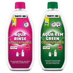 Set Thetford WC-Chemie Aqua Kem Green Concentrated+Aqua Rinse Concentrated