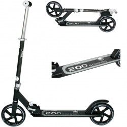Tretroller QD200 Nils ABEC-7 für Kinder u. Erwachsene SCHWARZ